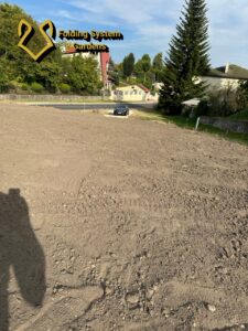 Oczyszczenie terenu, niwelacja, ziemia - Etap 1 - Niegowonice k. Zawiercia dół po niwelacji