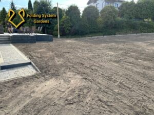 Oczyszczenie terenu, niwelacja, ziemia - Etap 1 - Niegowonice k. Zawiercia góra po niwelacji