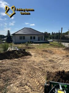 Oczyszczenie terenu, niwelacja, ziemia - Etap 1 - Niegowonice k. Zawiercia w trakcie wyrównania